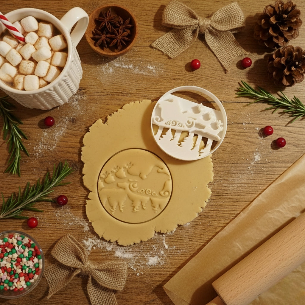 Weihnachtsschlitten Ausstechform, Keksausstecher