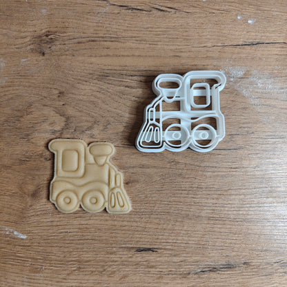 Locomotive cookie cutter, cookie cutter