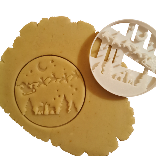 Christmas sleigh cookie cutter