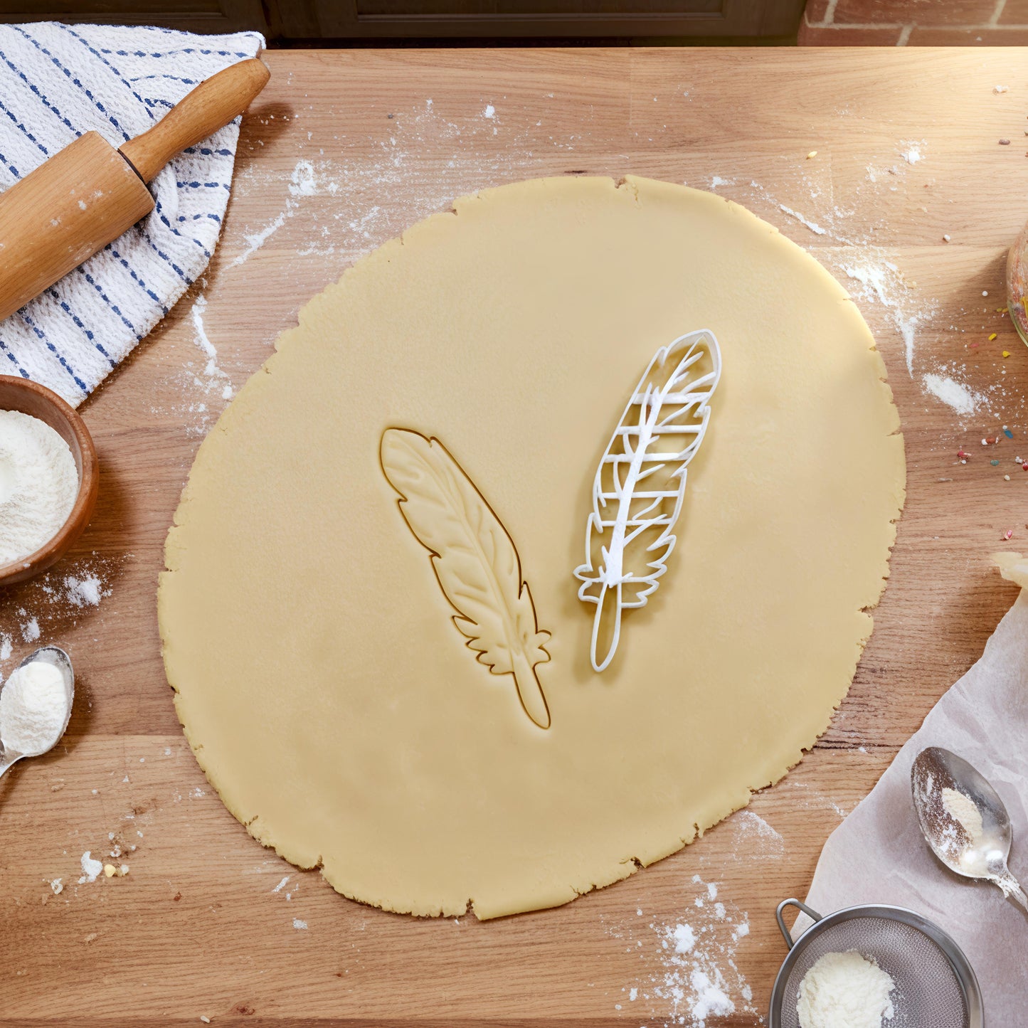 Feder Keksausstecher, Plätzchenausstecher Feder