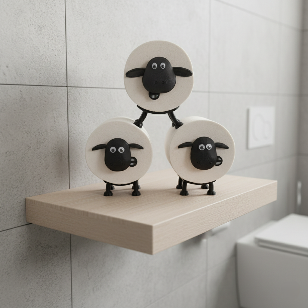 Schaf Toilettenpapierhalter - praktische Badezimmerdeko