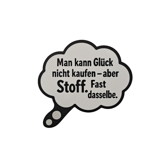Deko Schild mit Spruch für Näherinnen – Lustige Wanddeko fürs Nähzimmer – Geschenk für Stoffliebhaber