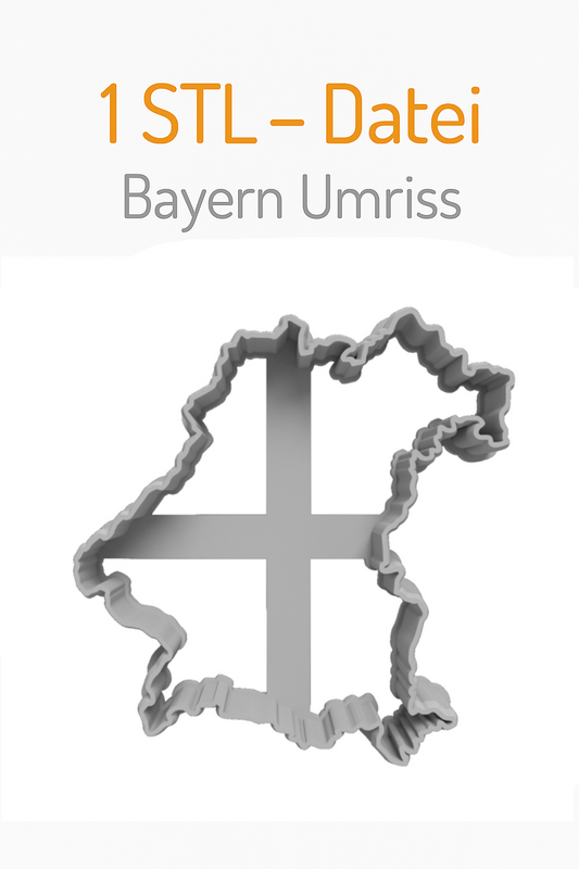 Bayern Ausstechform STL • Deutschland Umriss • 3D Druck Vorlage als Download