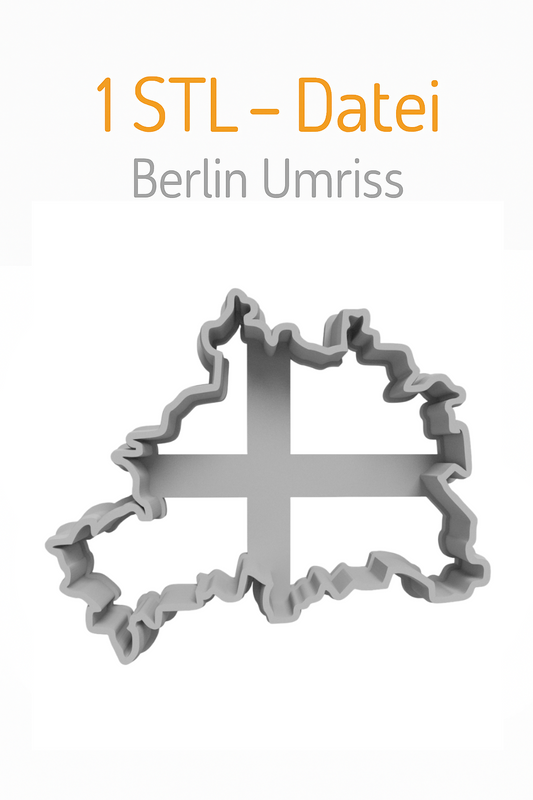 Berlin Ausstechform STL • Deutschland Umriss • 3D Druck Vorlage als Download