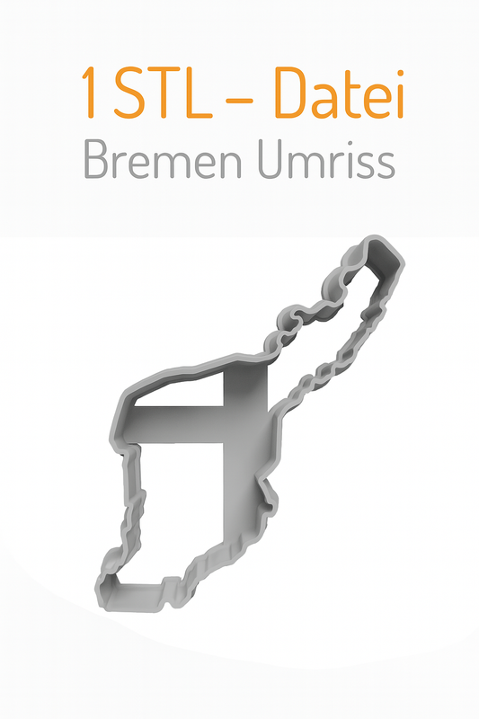 Bremen Ausstechform STL • Deutschland Umriss • 3D Druck Vorlage als Download