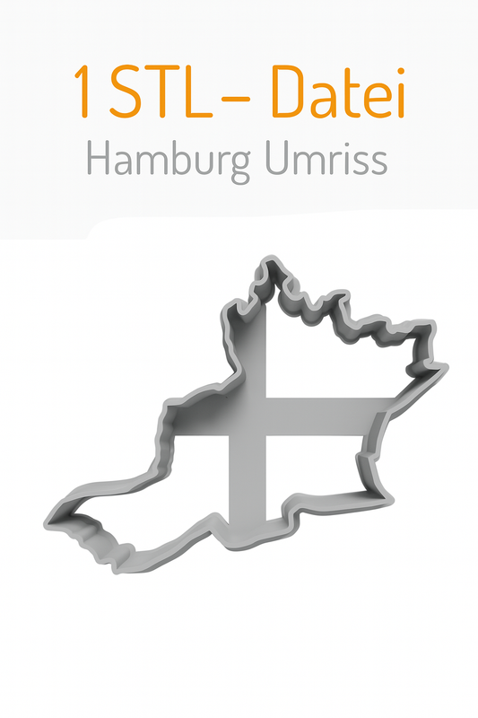 Hamburg Ausstechform STL • Deutschland Umriss • 3D Druck Vorlage als Download