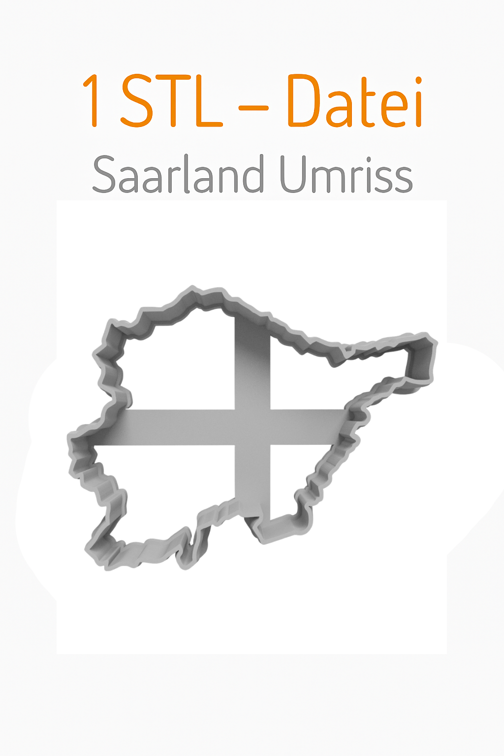 Saarland Ausstechform STL • Deutschland Umriss • 3D Druck Vorlage als Download