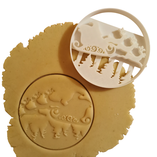 Christmas sleigh cookie cutter